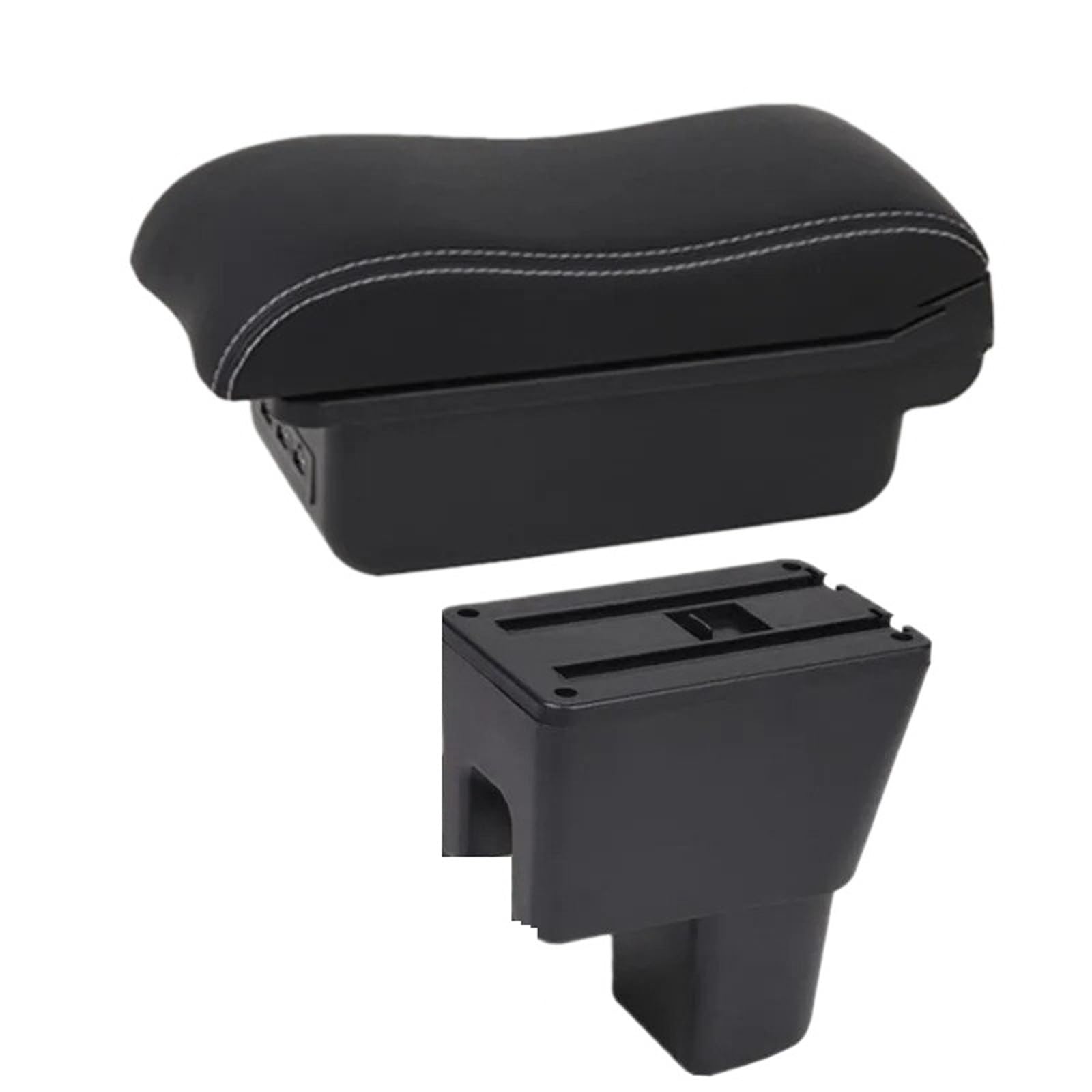 NOKRGQW Car Armrest Box For Suzuki For Celerio Car Armrest Center Storage Box Interior Dedicated Retrofit Accessories(B3 white line 3USB)
