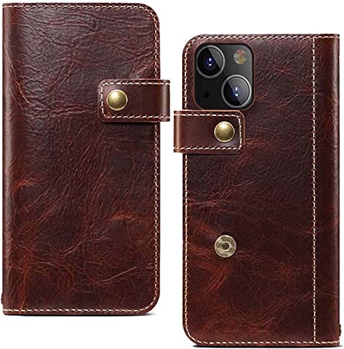 Étui portefeuille iPhone 14 marron idéal pour vos sorties