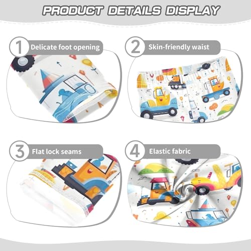 Girls' Leggings Truck Excavator Kids Yoga Tights Pants 1 Pack 208545643