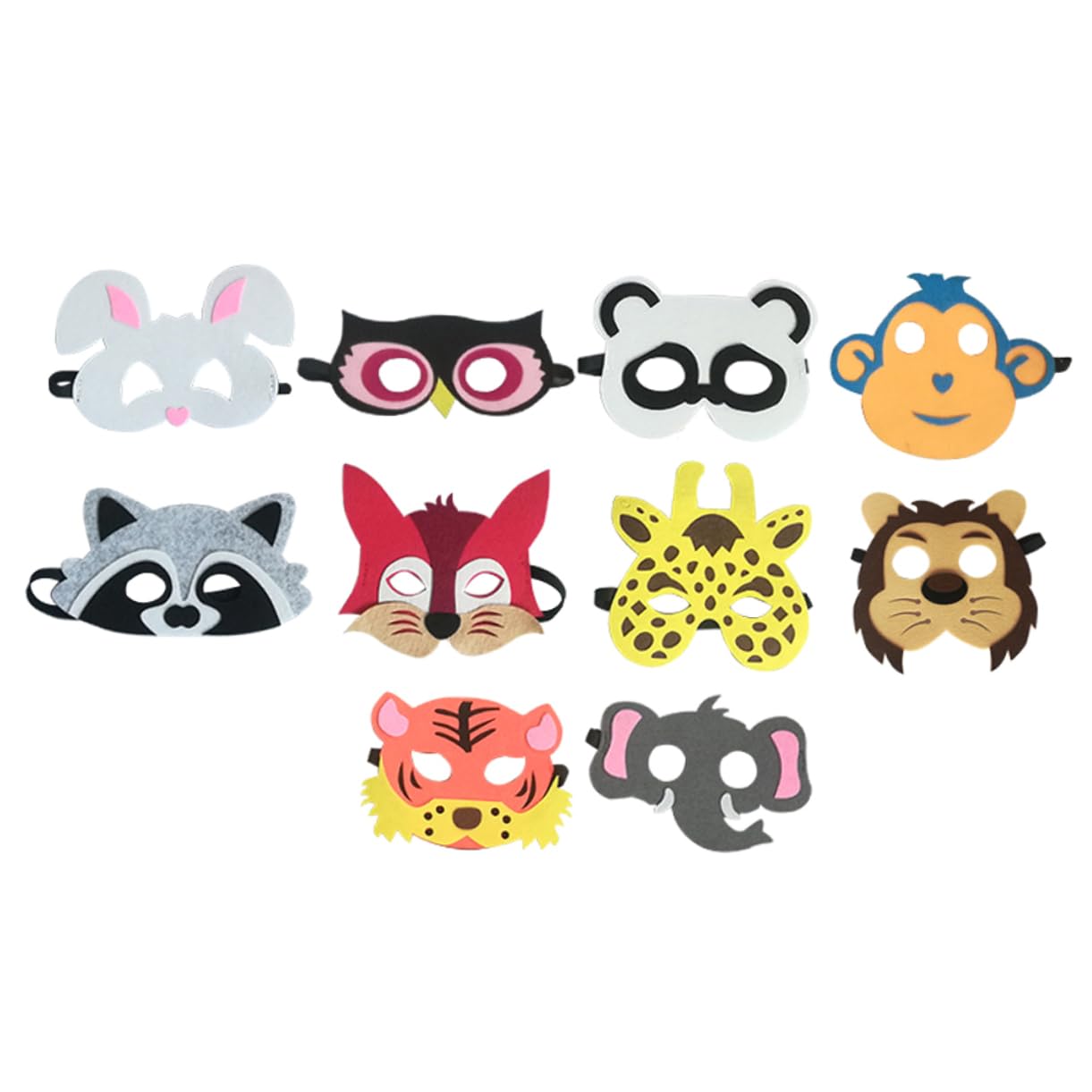 30pezzi Maschere Animali Per Halloween Da Feltro Per Cosplay e Feste Danza Comfort e Durabilità Assicurati