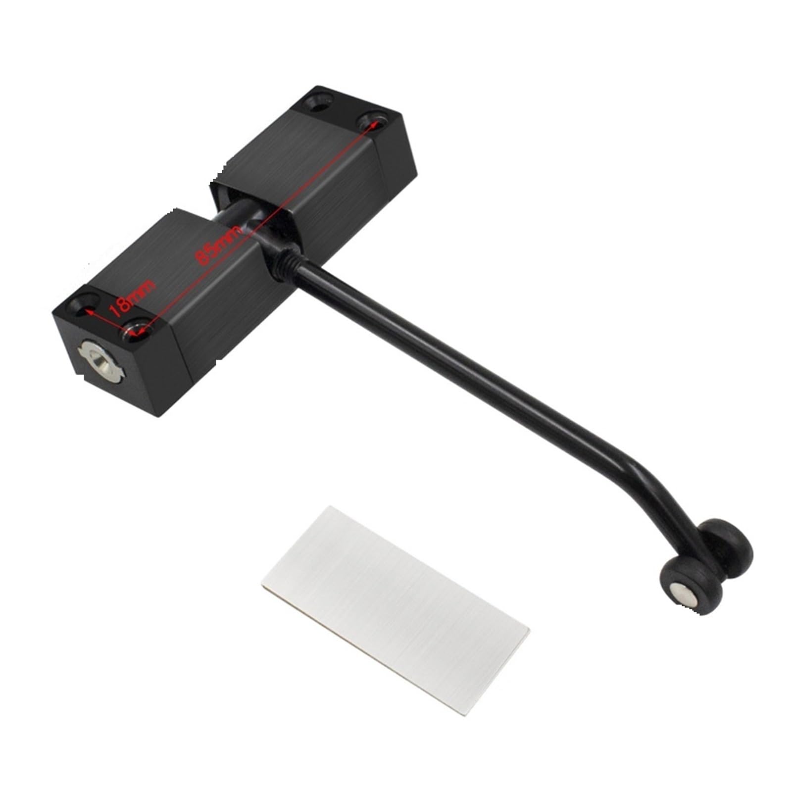 BHYTAF Automatic Door Closer Door Closer Door Closing Device Buffer Silent Adjustable Door Closing Device Furniture Hardware Stainless Steel Automatic Spring Door Closer Door Opener(Color:Black)