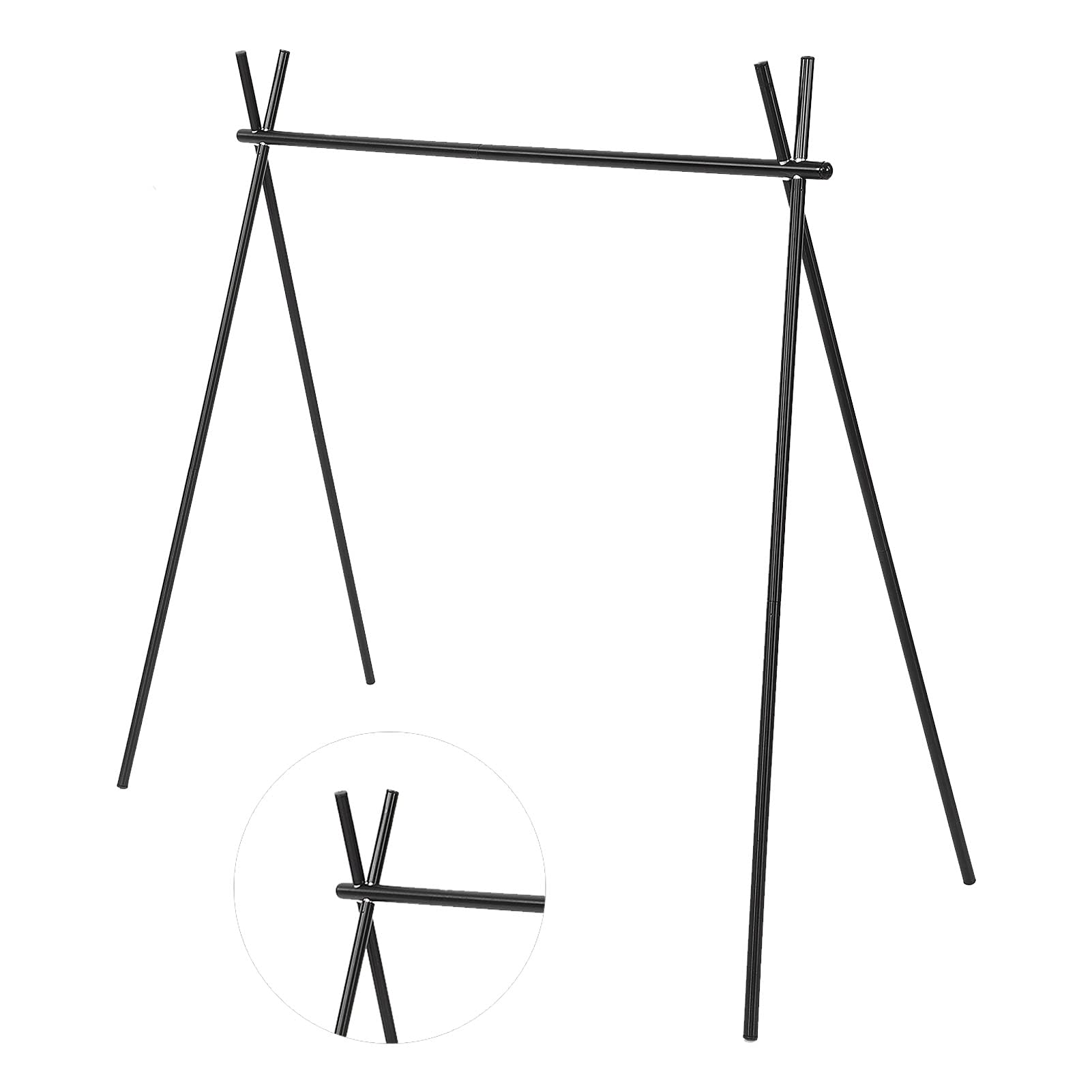 Étagère Suspendue Pliable Noire à Structure trépied avec Sac de Rangement pour Le Camping, Les Voyages et Les Pique-niques.