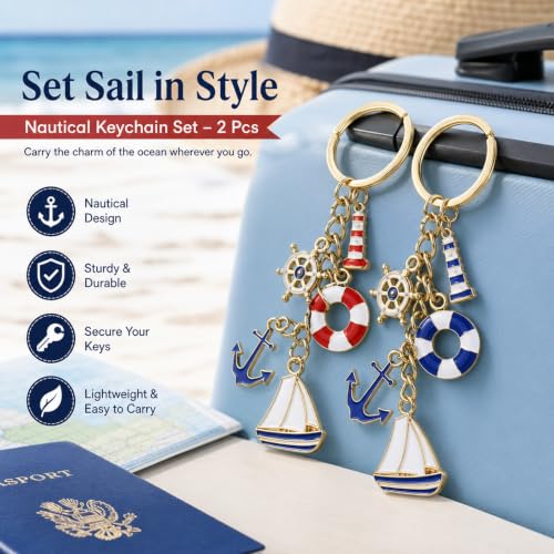 Image of 6 PCS Aesthetic Keychain, Cute Butterfly Bag Charms for Girls, Alloy Metal Key Chain Set with Six Pieces