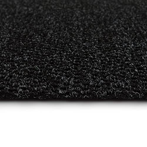 Mohawk Home 18" X 18" Indoor/Outdoor 0.25" Pile Height, Peel And Stick Carpet Tile, Black Polyester, (10 Tiles) (22.5 Sqft/Box) #TOP5