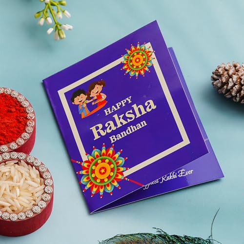 Image of Pride Store Traditional 10 Rakhiya Set, Decorative Thread Bracelets with Om and Ganesh Designs, Pearl and Crystal Beads, Red and Gold | Rakhiya For Family