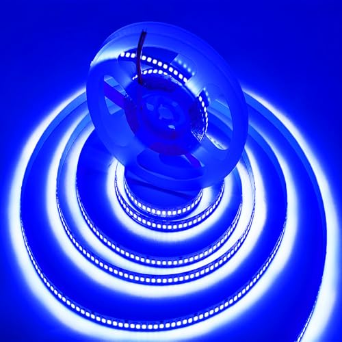 Image of LED Strip Lights,AC110-130V Dimmable 30000LM 50ft /15m SMD 2835 1800 LEDs Waterproof IP44 LED Lights Strip Ribbon, More Brightness Than Low Voltage LED Strip Lights (Blue)