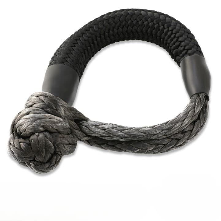 Kohree Synthetic Soft Shackle,7/16 Inch X 20 Inch (38,000lbs Breaking Strength) UHMWPE Soft Shackle Recovery Rope with Protective Sleeve for Off Road Sailing SUV ATV 4X4 Truck Jeep Climbing Towing