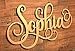 Custom Girls Name Nursery Wooden Sign, Sophia Font Personalized Nursery Decor, New Baby Gift, First Name Wood Cutout, Personalized Kids Room Sign Decor