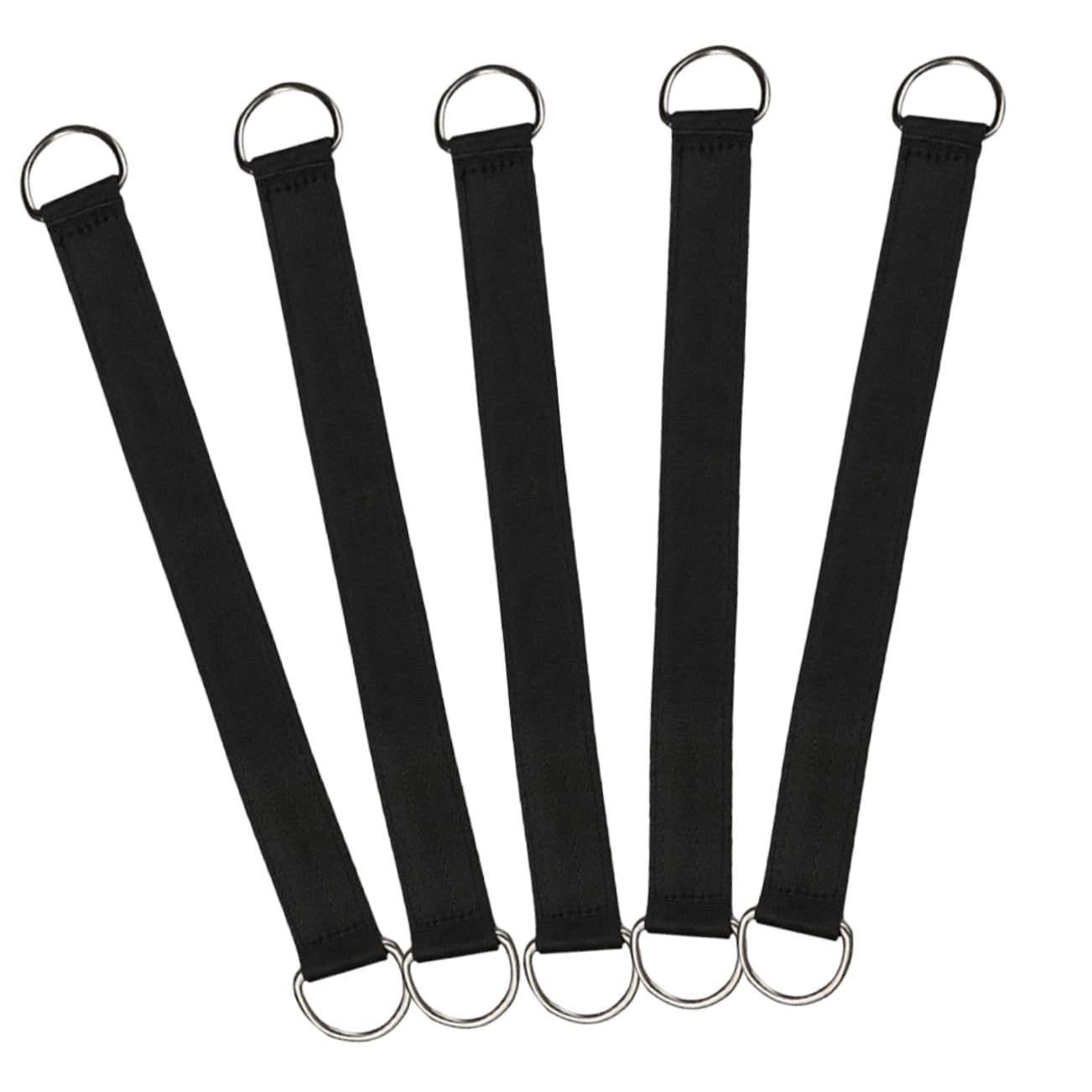 HEMOTON 5 Series Swing -Hebilla Strap Balancearse Reemplazo D- SOGA Exterior Correas De Columpio Correas De Hamaca para Arboles Poliéster Black 5 Piezas X 5