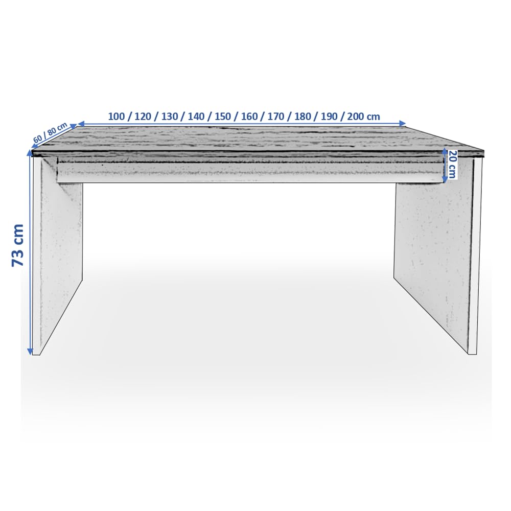 Genérico OFILIKE Escritorio Oficina y Teletrabajo, Mesa Ordenador de Melamina 25 mm, Escritorio Moderno para Estudio, Estructura Blanca (Gris Grafito, 120x60)