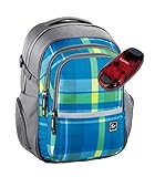 Schulrucksack als Set, 2-teilig mit LED-Sicherheitslicht / Abmessungen LED-Licht: (cm): 5,5 (H) x 2,8 (B) x 1,8 (T)