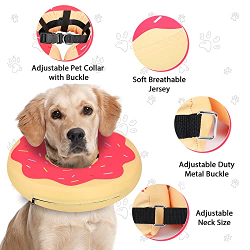 Image of MIDOG Inflatable Dog Cone, Donut Recovery Collar After Surgery, X-Large