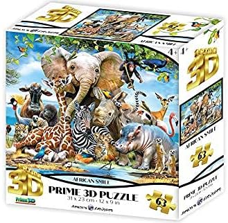 Howard RobinsonAnimals 63 Piece Super 3D Children's Puzzle-African Smile