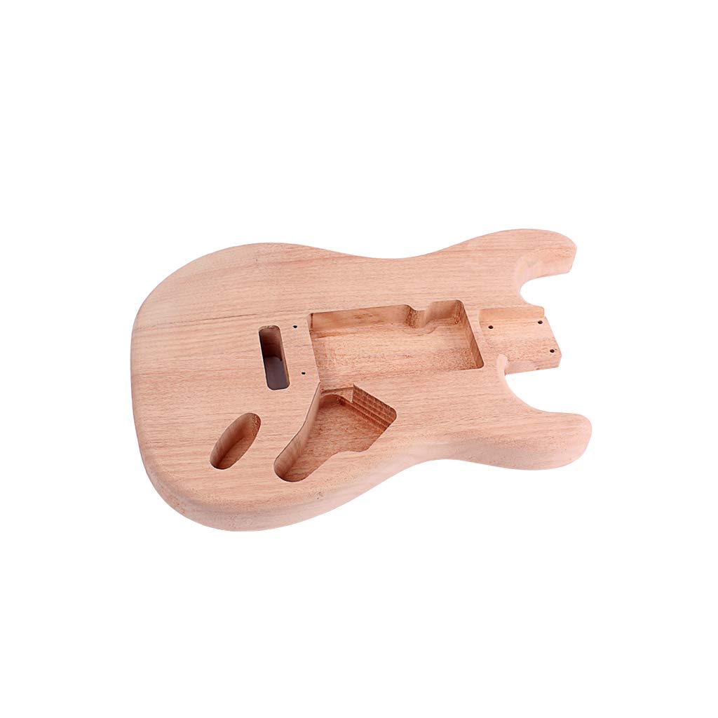 Alnicov Corpo per chitarra elettrica non finito per chitarra Fender Stratocaster ST accessorio fai da te in legno di noce rosso