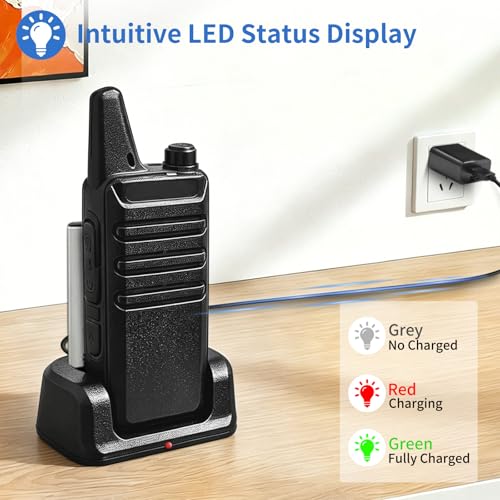 Base de cargador para walkie talkie con adaptador dual y 8 cables para RT22 4
