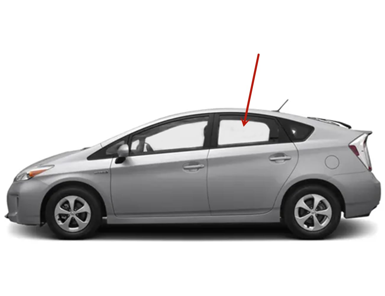 Toyota Prius 2016-2022 Lower Tailgate Window Glass – Tinted, Heated, With Glue 5 thumbnail image