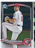 CHASE BURNS 2025 Bowman Chrome Prospects #BCP-122 Rookie Baseball Card RC Cincinnati Reds