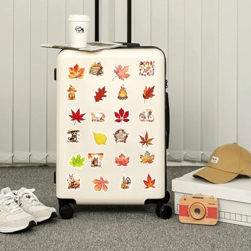 BSITSSS 100 Stück Herbst Scrapbook Stickers, Herbst Aufkleber Ahornblatt, Fall Waldtiere Scrapbooking Sticker Autumn Aesthetic für Umschlag Kalender Handbuch Notizbuch Tagebuch Fotoalbum DIY Deko