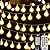 Elavika 50ft Globe String Lights, 120 LED Plug in Hanging Lights for Bedroom with Remote, 8 Modes Mini Globe Fairy Lights for Indoor Outdoor Christmas Tree Tent Classroom Camping Decor, Warm White