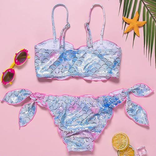 ASHER FASHION Girls' Flounce Bikini Sets Beach Sport Two Piece Swimsuit2