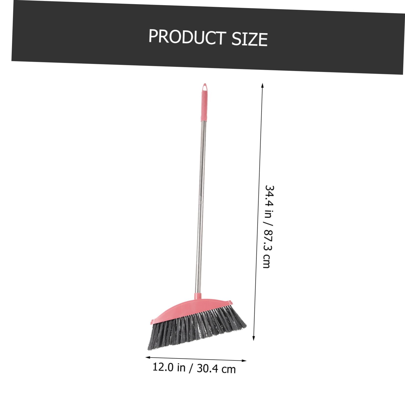 PRETYZOOM Stand Up Dustpans Stainless Steel Cleaning Equipment Patio Broom pet Commercial Brooms Heavy Cleaning Supplies bristles Detachable Thicken Long Handle Broom Broom