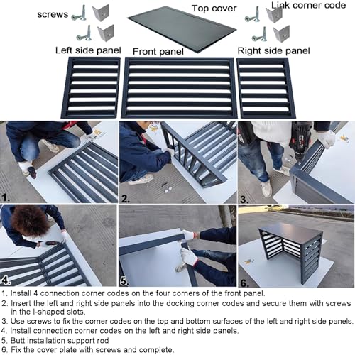 Protector de bomba de calor de aluminio universal contra intemperie tamaño 100 7