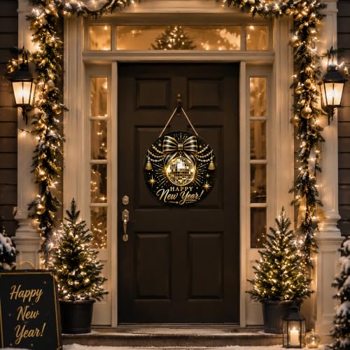 Image of New Years Decorations 2027 - Happy New Year Sign for Front Door
