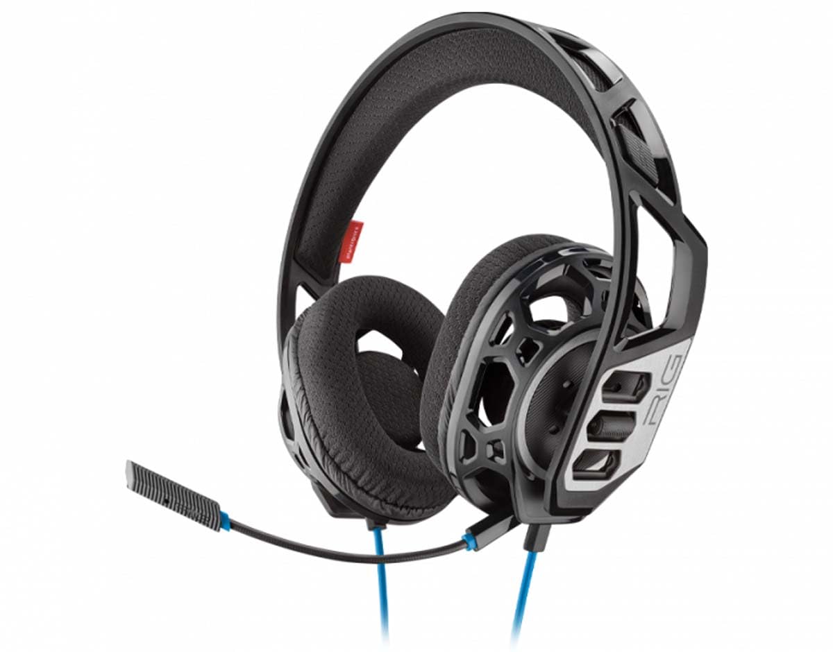 Nacon Rig 300 Pro HS - Auriculares para Juegos con Conector de 3.5 mm, PS4 y PS5, Color Negro