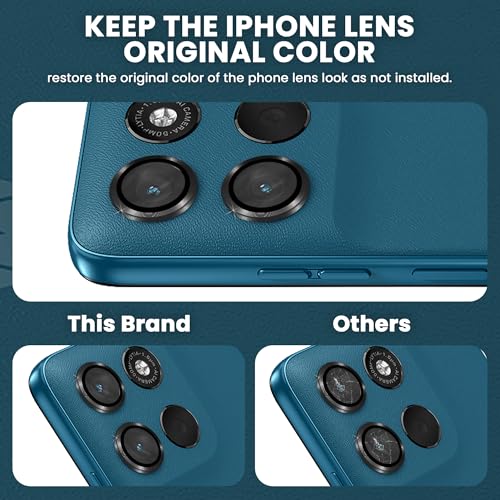 Image of FIRST MART Black Camera Ring Guard Protector for Motorola G57 Power | Tempered Glass with Metal Alloy Rings, HD Clear, Scratch Resistant, Case-Friendly | Pack of 1