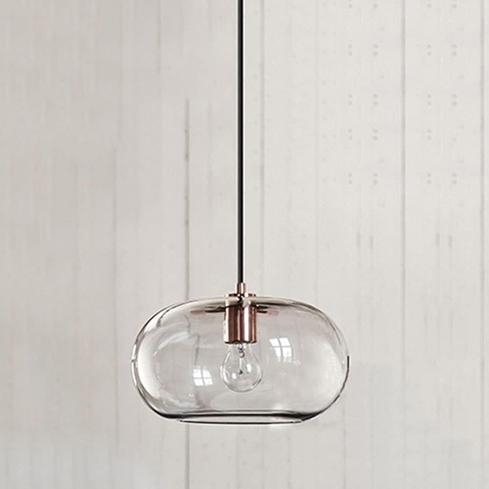 Chandelier en verre moderne E27 éclairage pendentif plafond - 8