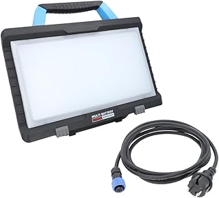 BTEC Worker Multi Akku 50 Watt Arbeitsleuchte IP54 LED Baustrahler Arbeitslampe Bauleuchte Werkstattlampe Baustellenlampe LED mit Anschlussleitung - OHNE AKKU