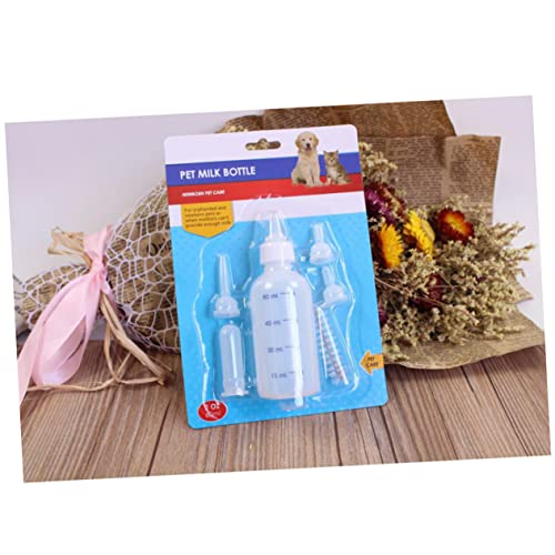 Happyyami Professional Bottle Cleaning Brush Included 60ml Pet Nursing Bottle Set Feeder for Puppies Kittens