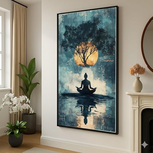 Tableau de yoga et meditation impression toile zen haut de gamme pour mur