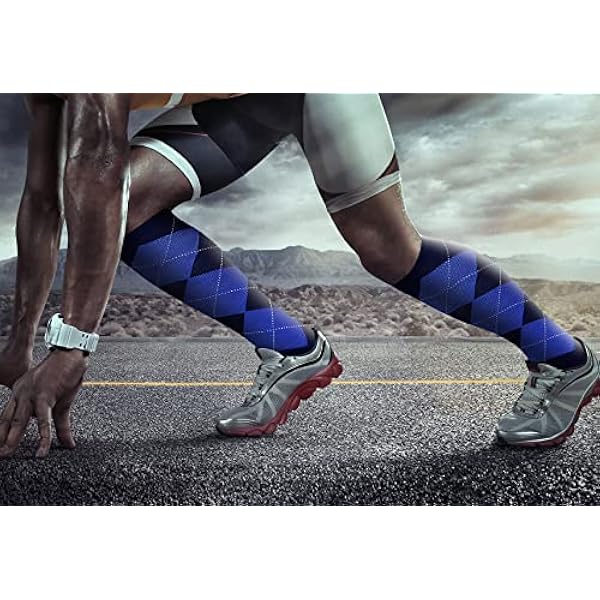 QUXIANG Koperen compressiesokken voor dames en heren, circulatie (8 paar), het beste voor hardlopen en fietsen, 15-20 mmHg