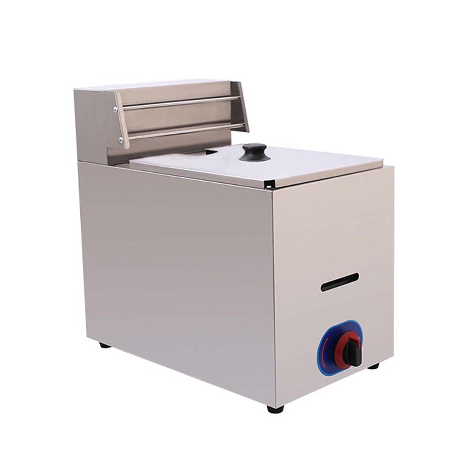 DFEDHF Gas Fryer Deep Fryer, Stainless Steel Gas Deep Fryer, Commercial Countertop Restaurant Fryer Gas Fryer, Large Capacity Single Tank Deep Fryer