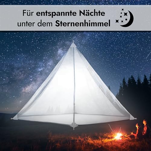 VON STEINEICH® Moskitonetz [Reise] Handliches Reise Moskitonetz | 220cm x 170cm | Super leichtes Reise Mückennetz in praktischer Reisetasche | Perfekt für Wandern, Camping und Urlaub | Mückennetz Bett