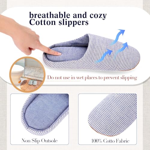 Cozypower 4 Pairs Women's Washable Slippers Cotton Foam Slippers Indoor Outdoor2