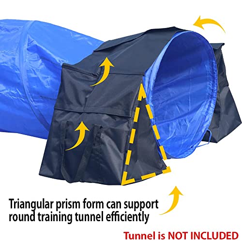 Japard Agility Tunnel Bag Holders Set 1 Pack, Connecting 63 Inch Long, Dog Agility Tunnel Sandbags Equipment, Outdoor, Indoor, Dog Running Tube Bags, Dog Agility Course Backyard Set (2 Bags) #TOP1
