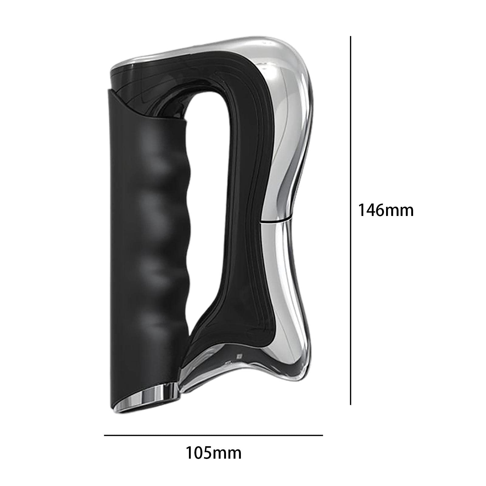 Massaggiatore Elettrico per Fascia Muscolare, Piastra Riscaldante, Vibrazione, Ricaricabile Tramite USB, Raschietto per Collo, Braccio, Polso, Massagg, Nero