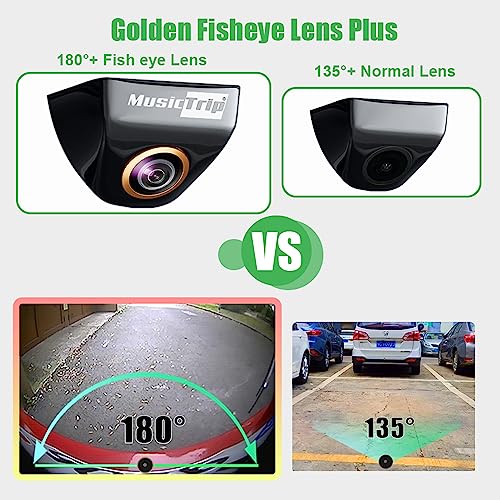Image of Universal AHD Car Rear View Camera 180 Degree Large Viewing Angle 1920 * 1080P HD Night Vision Waterproof Reversing Parking Vehicle Camera 4 Pin Metal Body