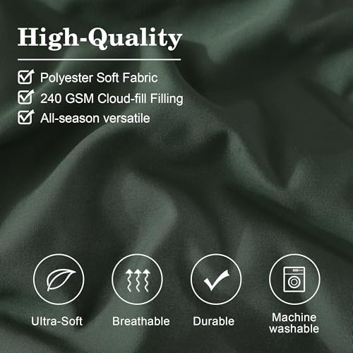 Image of Monbix Full Comforter Set - 7 Pieces Deep Forest Bed in a Bag Full Size Bedding Sets with Comforters, All Seasons Comforter with Sheets, Pillowcases & Shams