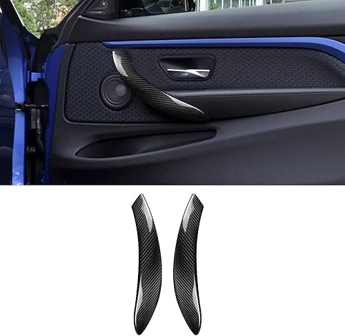 AIRSPEED Cubierta de la manija de la puerta del coche, cubierta protectora decorativa de fibra de carbono duro para BMW 3 4 Series F30 F31 F32 F33