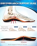 Ailaka Work Boot Insoles for Standing All Day, High Arch Support Insoles for Men Women, Comfort Cushion Shock Absorption Orthotic Inserts for Flat Feet Plantar Fasciitis - Image 4