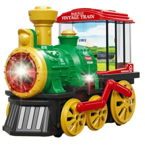 Image of Mashes Bump and Go Action Mist Spraying Electric Steam Engine - The Locomotive Train Toy for Kids with LED Lights, Realistic Engine Sound and Running Train (Smoke Boogy)