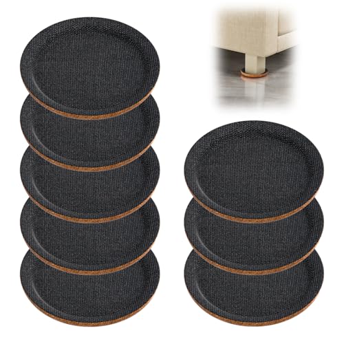 8 Stück Möbelgleiter, Round Möbeluntersetzer, 9 cm Anti-Rutsch-Pads, Möbelgleiter für Schwere Möbel ist für alle Arten von Möbeln Geeignet