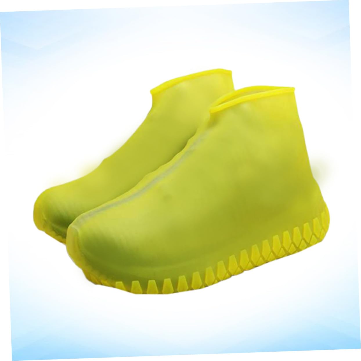 3 Cubrezapatos Impermeables Amarillos Talla para Adultos Unisex Funda Antideslizante para Lluvia y Barro Reutilizable Fácil de Limpiar y Almacenar