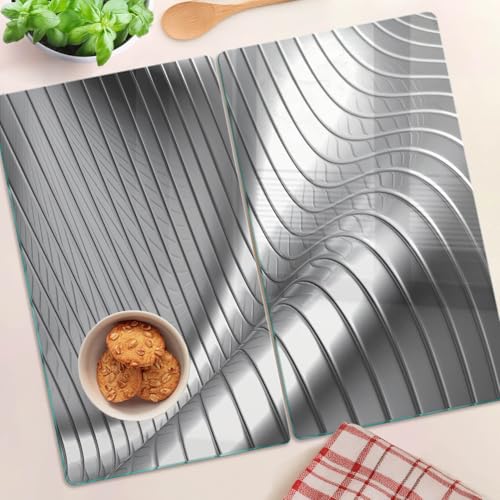 Planche en verre avec impression de décoration et bords polis