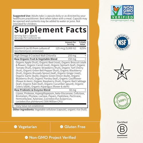 Garden of Life Vitamin Code Raw D3 5000 IU, 60 Vegetarian Capsules - image 3