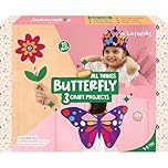 jackinthebox Butterflies Craft kit for 3 to 5 Year olds | 3 Craft Projects | Great Gift for Girls Ages 3,4,5 Years