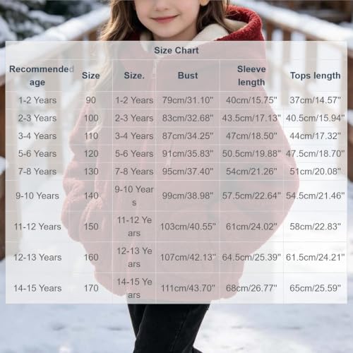 Girls Fleece Jacket Zip Up Hoodie Winter Coat with Pockets Warm Outerwear | Girls winter jacket, fleece hoodie with cozy hood and pockets, ideal for school, outdoor play, travel and cold-weather days - image 5